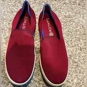 Rothy’s slip ons. Maroon. Great condition, no stains, tears, or wear. Smoke free